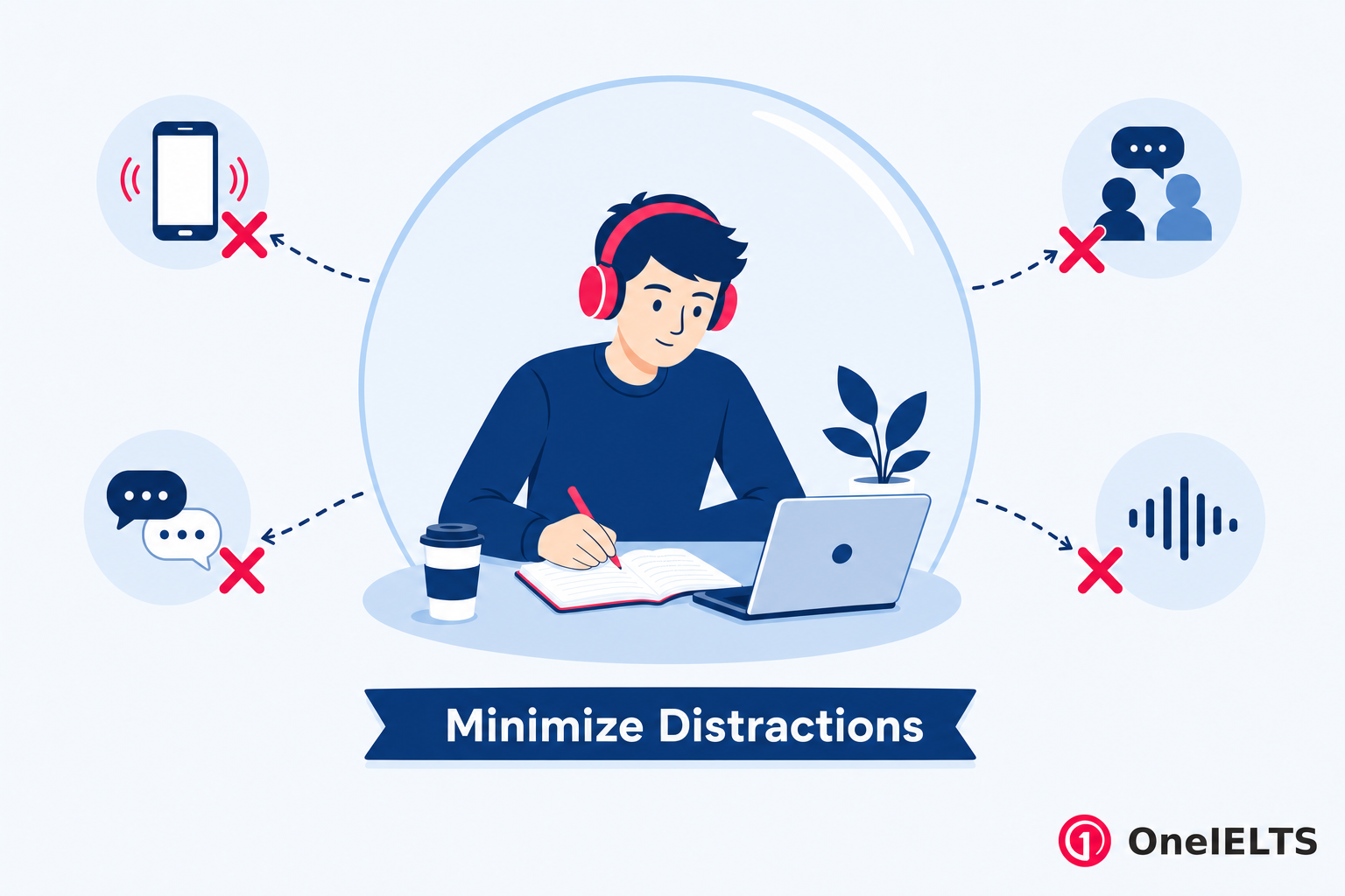 Minimizing distractions during the IELTS Listening test