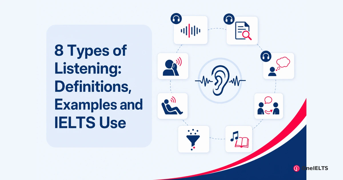 8 Types of Listening: Definitions, Examples and IELTS Use