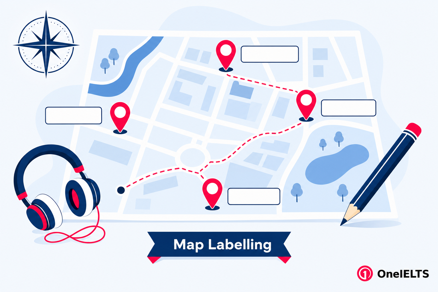 IELTS map labelling answering strategy and approach