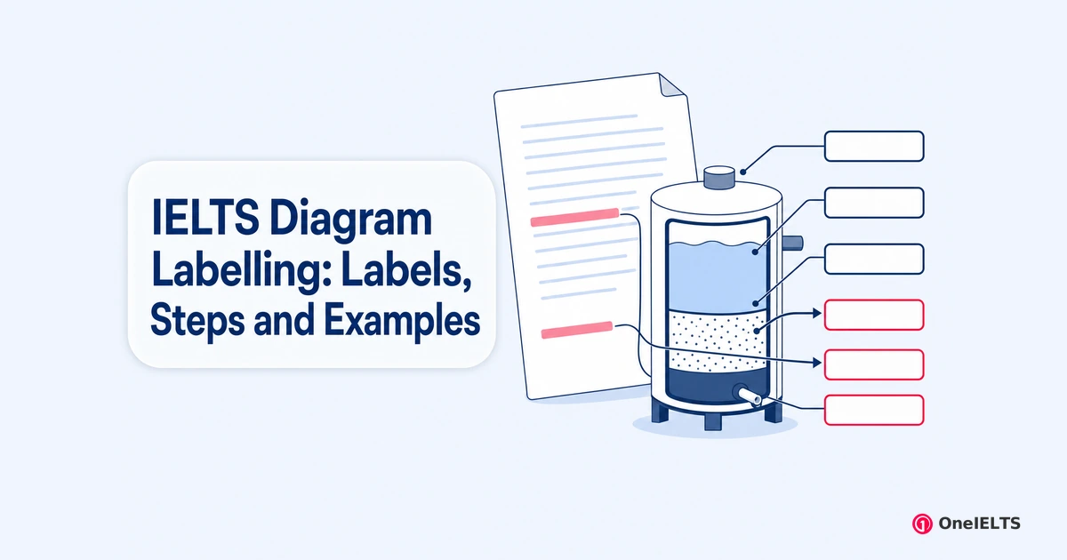 IELTS Diagram Labelling: Labels, Steps and Examples