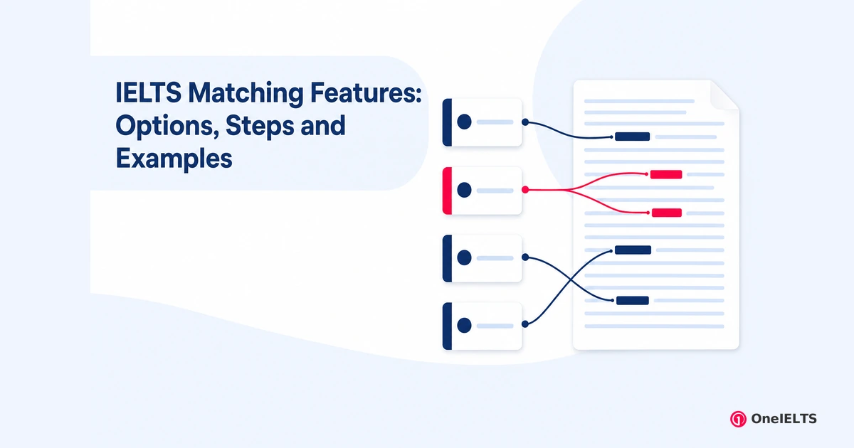 IELTS Matching Features: Options, Steps and Examples