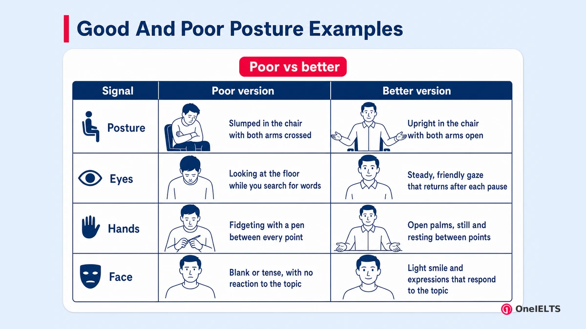 Good And Poor Posture Examples