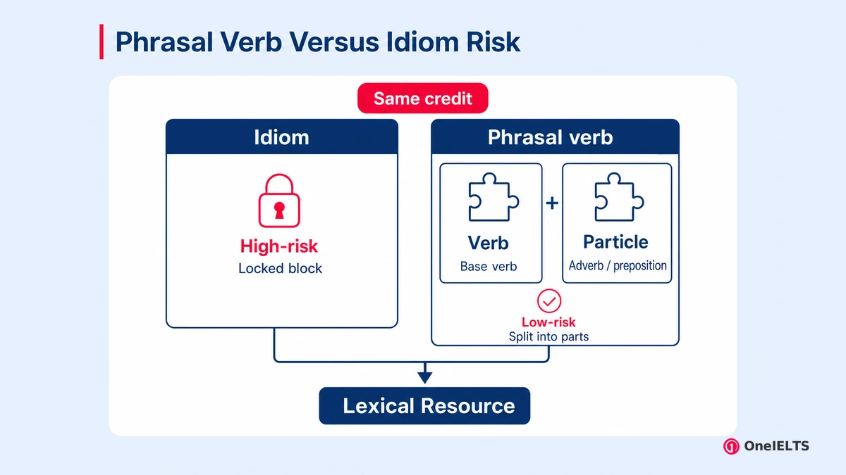 Phrasal Verb Versus Idiom Risk