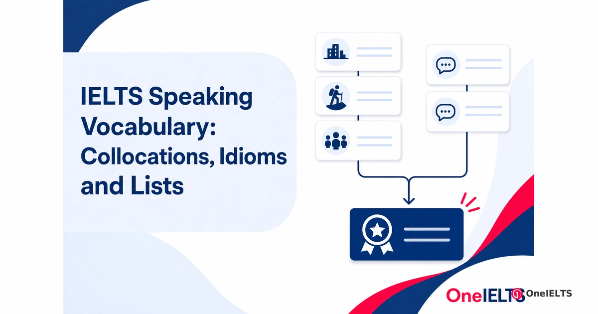 IELTS Speaking Vocabulary: Collocations, Idioms and Lists