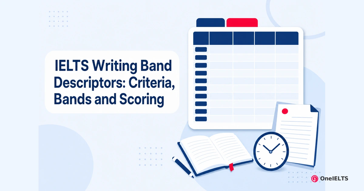 IELTS Writing Band Descriptors: Criteria, Bands and Scoring