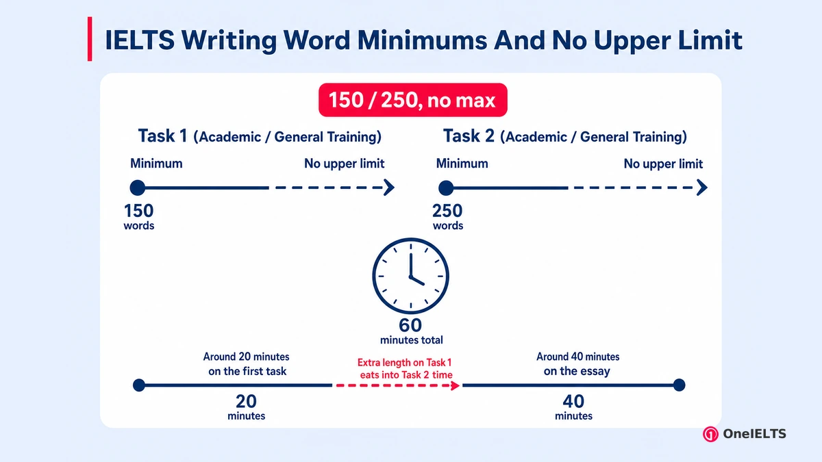 IELTS Writing Word Minimums And No Upper Limit