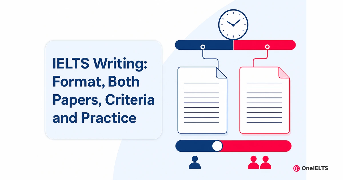 IELTS Writing: Format, Both Papers, Criteria and Practice