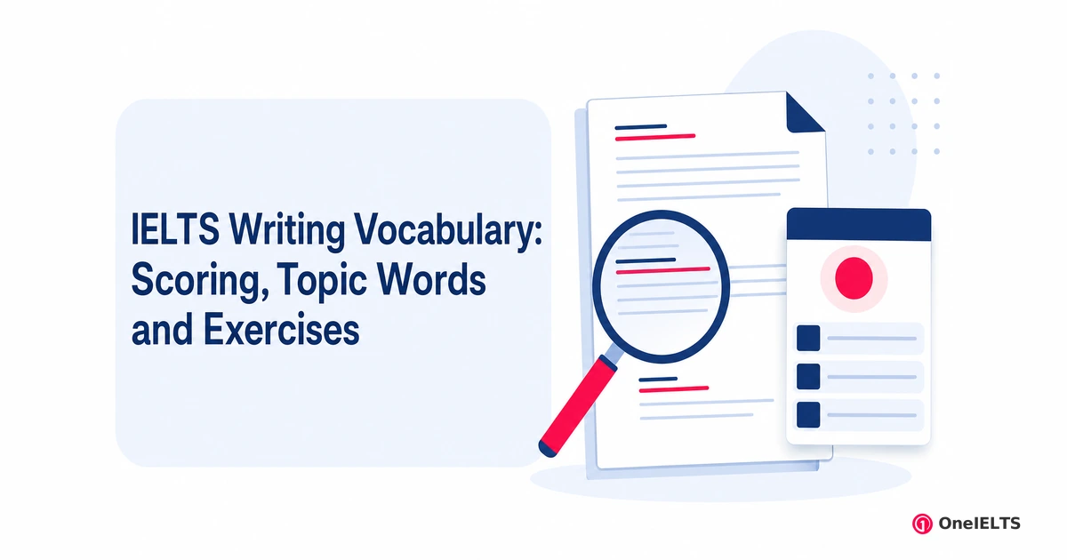 IELTS Writing Vocabulary: Scoring, Topic Words and Exercises
