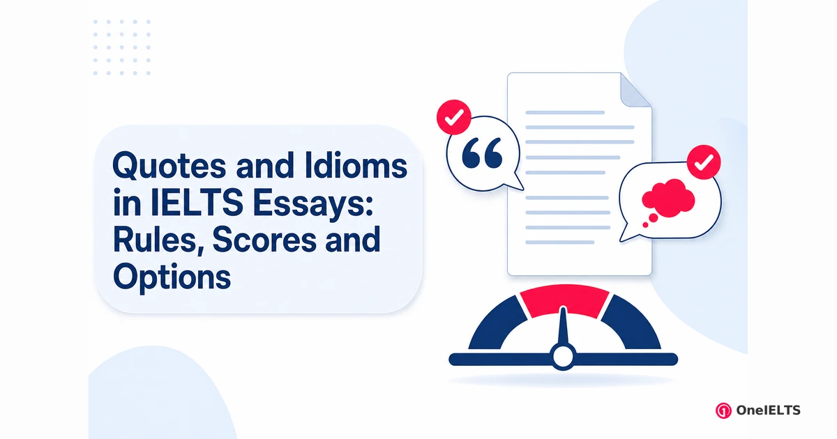 Quotes and Idioms in IELTS Essays: Rules, Scores and Options