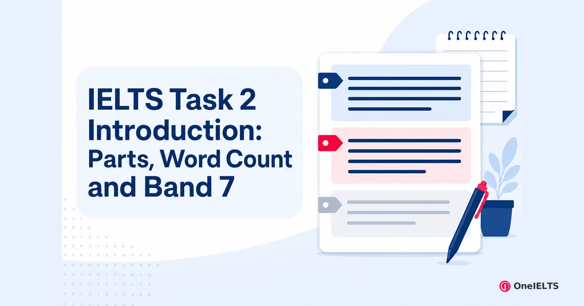 IELTS Task 2 Introduction: Parts, Word Count and Band 7