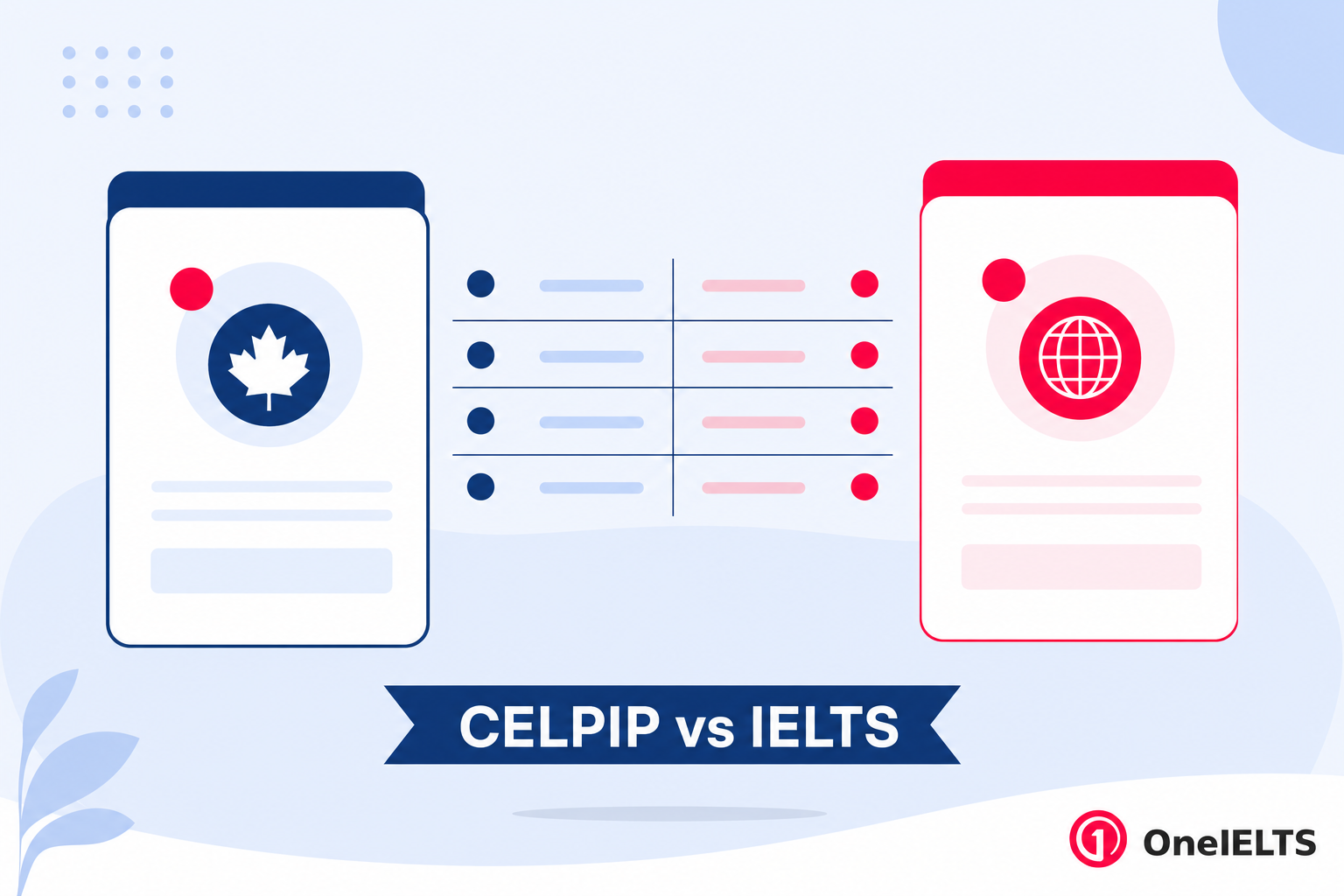 Key differences between CELPIP and IELTS tests