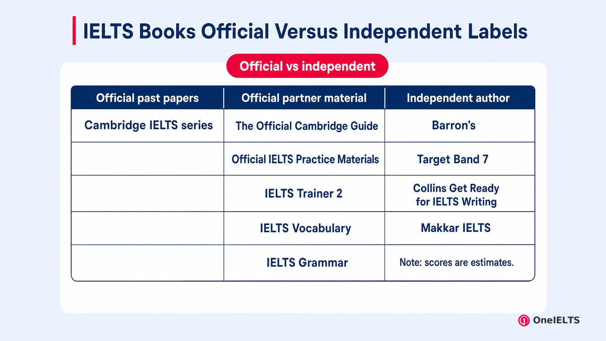 IELTS Books Official Versus Independent Labels