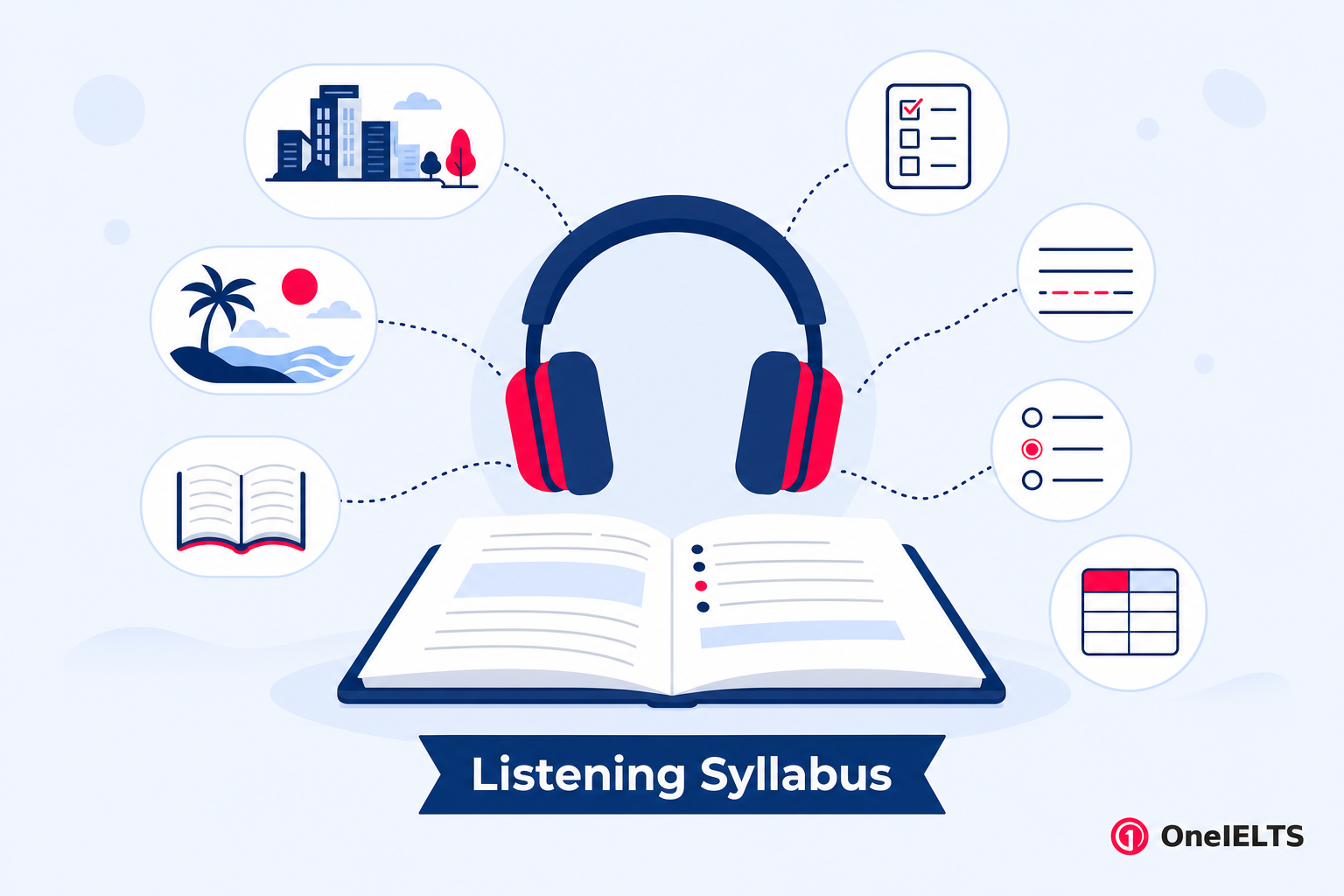 IELTS Listening syllabus covering topics and question types